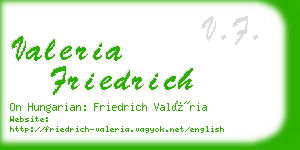 valeria friedrich business card